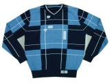 Man knitted V neck sweater