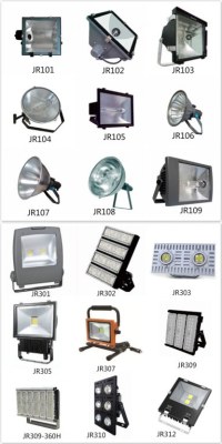 Flood lights metal halide lamps LED light in light tower site lighting