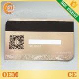 Custom magnetic stripe metal membership card