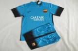 15-16 Barcelona Third Blue Soccer Uniform