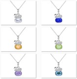 Beautiful swan necklace, 925 sterling silver inlaid with beautiful sparkle of zircon