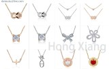 Bow knot necklace inlaid with exquisite zircon, a beautiful holiday gift