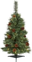 Arbre de Noël artificiel de pin de montagne de 3 pieds avec des lumières de LED et des...