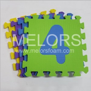 Melors EVA Colorful Waterproof Baby Toy Number Jigsaw Mat