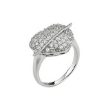 Anneaux cardiaques, pavent sterling anneaux d'argent