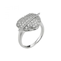 Anneaux cardiaques, pavent sterling anneaux d'argent