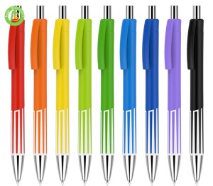 Promotional plastic best ballpoint pen with laser logo