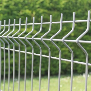Panneau de clôture en treillis métallique Plis courbes 3D Panneau en treillis soudé Gal...