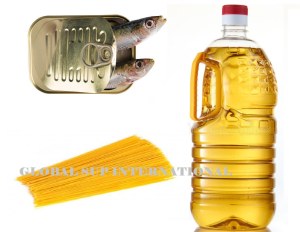 PÂTES ALIMENTAIRES HUILE DE TABLE SARDINES