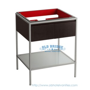 Hotel Bathroom Vanity Base with Metal Legs