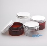 Clear PET cosmetic plastic jar, lotion cream jar