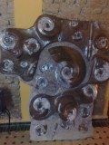 Plaque d'ammonite en marbre fossilisé