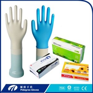 ECO-friendly CE ambidextre médicale Vinyle examen gants non stériles