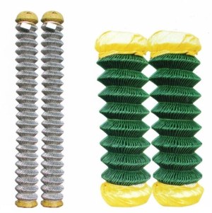 Clôture de sécurité de barrière de maillon de chaîne galvanisé et petit pain de grillag...