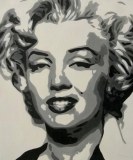 Modern oil painting of Marilyn Monroe