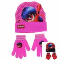 3x Bonnets et gants LadyBug