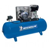 Compresseur d'air à piston bicylindre équipé d'un tendeur automatique de courroie