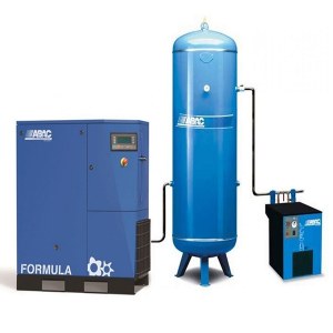 Compresseur d'air rotatif à vis réservoir vertical et sécheur