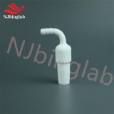 PTFE gas stopper for new materials laboratory, matching PFA flat bottom flask