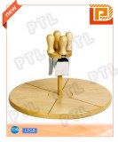 Functional deluxe wooden cheese set(5 pieces)