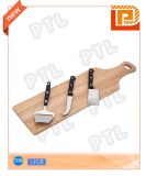PP-handle cheese set with long chopping board(4 pieces)