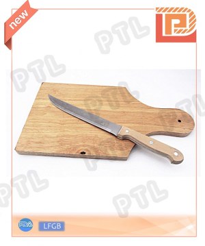 Long wood-handled cheese knife with wooden chopping board(2 pieces)