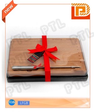 Stainless steel cheese knife plus solid chopping board(2 pieces)