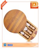 Deluxe drawer-style wooden cheese set(4 pieces)