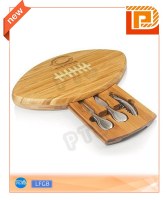 Lovely oval wooden cheese set(4 pieces)