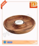 Discal food holder with 2 skewers