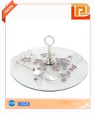 Single-deck glass food holder
