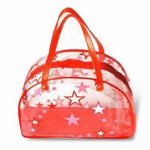 PVC Cosmetic Bag, Customized Designs or Logos are Accepted, with 0.2mm Thickness