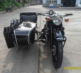 Classic style 750cc motorcycle sidecar with black color