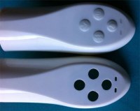 Silicone rubber and plastic overmould and overmoulding