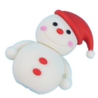 Muñeco de nieve de Navidad cle USB en PVC