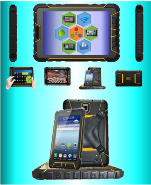 ST907 rugged tablet pc with barcode scanner and RFID reader