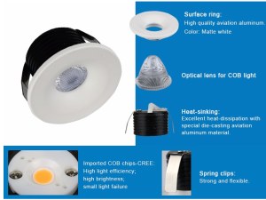 3W small spot light mini cabinet LED cob spot light CE ROHS SASO KUCAS certificate spot...