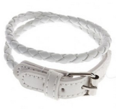 Bracelet original tresse, avec fermoire style ceinture ( blanc )