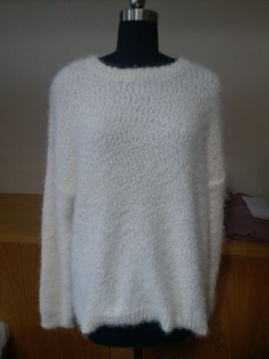 Hot Selling Handmade Long Sleeve Plain Ladies' Korean Pullover Mohair Sweater