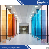 6mm Flat Colorful Laminated Reflective Glass For Building