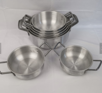 5 Pcs home aluminium cooking pots for sale