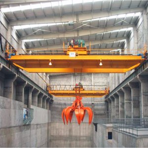 3t~10t Grúa puente con cubo del gancho agarrador