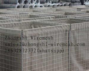 Welded wire mesh HESCO barrier defensive wall