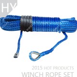 Couleur bleue 12 brins tresse UHMWPE câble du treuil 10mm x 30m