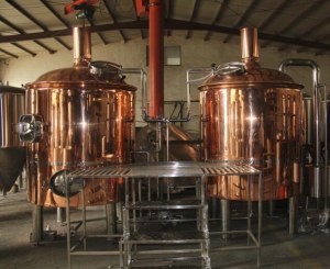 Export micro bar beer brewing equipment red copper brewing machine alibaba china market