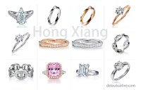 Simple design ring set with zircon ring luxury fashion