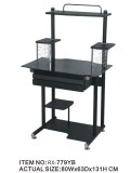 Black Tempered Glass Computer Desk (RX-779YB)