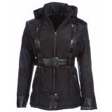Ladies Black Textile Fashion Jacket USI-9630-A