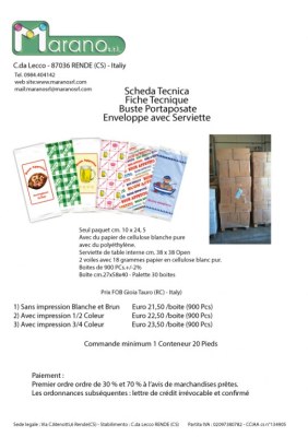 ENVELOPPE Avec Serviette