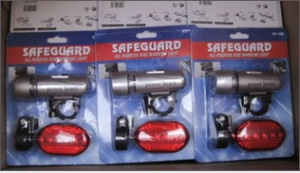 Lot de Sets éclairage vélo avant/arrière réf 169843